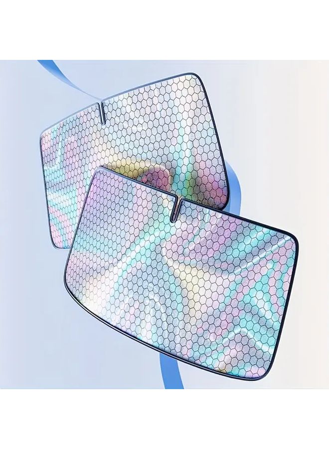 Foldable Car Sun Visor Front Windshield Sunshade Heat Insulation 55 91x29 53 Inch Small Size - Image 1